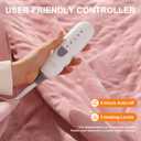Heating Blanket Heated Throw Blanket 50''X60'' - Electric Throw Pink Ultra Warm Fluffy Electric Blanket for Recliner with 5 Heating Setting & 4 Hour Auto Off, ETL Certified & Overheat Protection