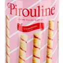 Pirouline Rolled Wafers  Strawberry  Rolled Wafer Sticks, Crme Filled Wafers, Rolled Cookies for Coffee, Tea, Ice Cream, Snacks, Parties, Gifts, and More  14.1oz Tin 3 Pack