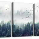 Canvas Printing,Set of 3-Abstract forest artistic conception Wall Art Canvas Painting Nordic Poster Print Wall Picture for Living Room Kitchen Bedroom Decoration- 12×16in
