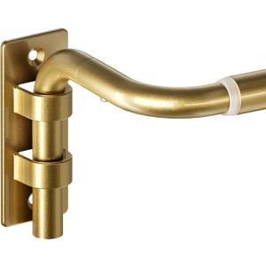 ENJOYBASICS Blackout Curtain rod for windows 48 to 84, Wrap Around Curtain Rods for Bedroom, Living Room, Adjustable from 30 to 86 Inches, Gold