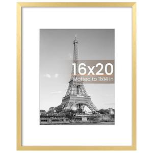 upsimples 16x20 Picture Frame, Wall Decor Poster Frames, Gold 1 Pack