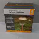 XMCOSY+ Solar Lights Outside Waterproof - 4 Pack Auto On/Off 10-40 LM Dimmable Outdoor Solar Lights for Yard Garden Pathway Driveway Walkway (Warm White)