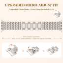 Metal Band Compatible with Apple Watch Bands for Women 40mm 41mm 42mm 38mm 44mm 45mm 46mm 49mm, Dressy Stainless Steel Link Bracelet, Designer Strap for iWatch Series 11/SE/10/9/8/7/6/5/4/3/2/1/Ultra