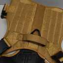WINGOIN Tactical Dog Harness for Medium Dogs, Heavy Duty No Pull Dog Harness with Handle, Adjustable Reflective Military K9 Pet Vest for Pitbull, Female, Male, Walking, Training, Hunting, Khaki (M) (M: 30-50 lbs (Chest:24-28",Neck:17-19"), Khaqi)