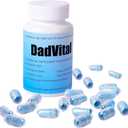 DadVital Funny Dad Gifts for Fathers Day DIY Capsule Bottle with 50 Empty Capsules and 60 Note Papers Unique Joke Gift for Dads, Husbands, First-Time Fathers, Gag Gift Idea for Him