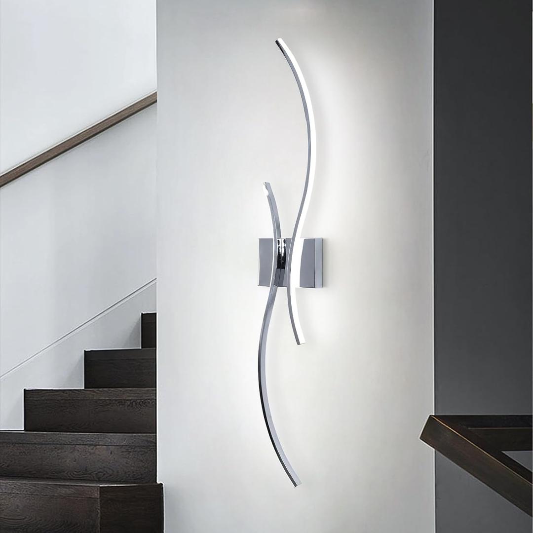 CANEOE Modern LED Wall Sconce, 39Inch LED Bathroom Vanity Light, 6000K Modern Wall Light Fixtures Indoor Wall Lamps for Living Room Hallway Sconces Lighting, 1 Pack, Hard-Wired