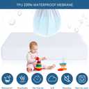 Waterproof Mattress Protector King Size,Mattress Cover Protector, Smooth Top Mattress Protector for Kids, Breathable Skin Friendly and Noiseless Fitted Sheet,King Size,Polyester