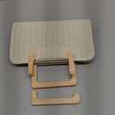 Straw Clutch Purse, Woven Evening Handbag with Wooden Handle, Summer Beach Crossbody Bag, Women Boho Vacation Pouch (Beige)