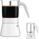 Clear Brew Glass Moka Pot (240ml) (White)
