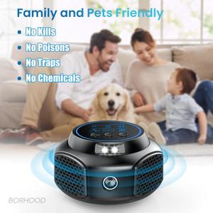 Ultrasonic Mouse Plug in, Indoor Pest Rodent Control for Mouse Mice Squirrel Electronic Repelling Device with 3 Mode Switching for House Garage Kitchen 2 Pack