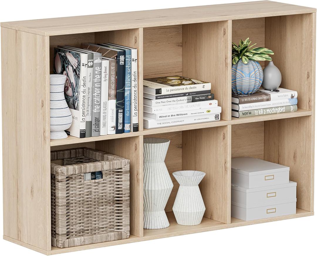 Wooden Cube Storage Organizer with Closed Back Panel, 11in Cube Shelf Opening, Bookshelf, Display Shelf,Closet Cabinet for Home and Office (White Oak, 6-Cube 35.98L*9.45W*24.09H)
Visit the VDNEND Store