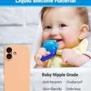 OTOFLY Compatible with iPhone 16 Case, Compatible with MagSafe, Shockproof Magnetic Silicone Case for iPhone 16,[Military Grade Protection] [2 Pack Screen Protectors], Peach Fuzz