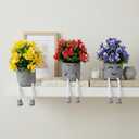 Small Fake Plants with Funny Dangling Legs Cute Artificial Succulents Potted Faux Plant for Office Desk Decor Women Realistic No Maintenance Mini Plants for Bathroom Shelf Aesthetic Room Decor, 3 Pack