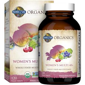 Garden of Life Organics Women 40+ Multivitamin, Vegan, 120 Tablets