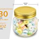 Rainforce Mason Jars 8 oz 30 Pack- Small Mason Jars With Gold Lids -1/4 Quart Canning Jars| Storage Pickling Jars For Jelly, Jam, Honey, Pickles, Spice - With 30 Chalkboard Labels