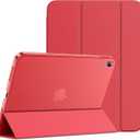 JETech Case for iPad (A16) 11th Generation 11 Inch 2025 / iPad 10th Generation 10.9 Inch 2022, Slim Smart Cover with Hard PC Translucent Back, Supports Touch ID, Auto Wake/Sleep (Red)