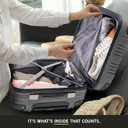 Kenneth Cole REACTION Out of Bounds Lightweight Hardshell 4-Wheel Spinner Luggage, Charcoal, 28-Inch Checked