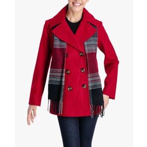 London Fog Women's Red Coat With Scarf Size S/M