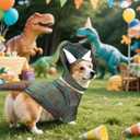 Triceratops Dog Costume Dinosaur Dog Costume Halloween Dino Pet Clothes for Pet Cat Halloween Party Cosplay Events Photo Props, Medium