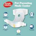 Simple Solution Disposable Dog Diapers, Female Dog Diapers, Puppy Potty Training, Incontinence and Heat Cycle Protection, Large Diapers for Dogs, 18-27 Inch Waist, 30 Count