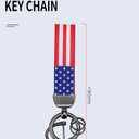 American USA Flag Key Fob Cover, Key Case,Keychain, Accessories Compatible with Toyota RAV4 Camry Avalon C-HR Highlander Prius GT86 (Model-D)