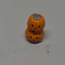 Mud Pie Led Taper Holder; Pumpkin, 2.8" Dia x 4" H
