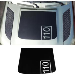 PIUGILH Front Hood Decal Stickers Compatible with Land Rover Defender 110 2020 2021 2022 2023 Exterior Accessories, Car Body Vinyl Sticker Exterior Accessories, 1Pcs, Black