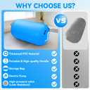 FBSPORT Air Roller Gymnastics Barrel, Inflatable Gymnastics Air Roller Inflatable Air Gymnastics Mat with Electric Pump for Yoga Cheerleading Training Home Outdoor Use (47x35inch Blue)