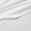 Amazon Basics Soft, Wrinkle-Free Bed Sheets Full Size, Deluxe Microfiber, Breathable, 4-Piece, Bright White Striped