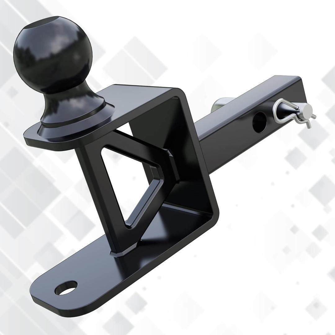ATV/UTV Trailer Hitch, Fits 1 1/4-inch Receiver, 2-inch Ball, 2-inch Rise, 3-in-1 ATV/UTV Solid Shank Tow Multi-Hitch with Pin, ATV/UTV Receiver Hitch Towing Ball Mounts