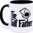 decorluxes Golf Gifts for Dad 11oz Ceramic Mug, Best Dad by Par Mug, Funny Golf Gift for Men, Husband, Gifts for Fathers Day, Birthday (Design 2)
