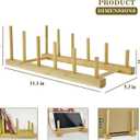 2 Pack Wooden Puzzle Rack, Puzzle Storage Organizer, 5-Section Tabletop Book Holder Art Print Display Stand for Craft Show