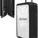 Yotako Upgraded Double Zippered Transparent PVC Suitcase Cover, No Disassembly Required Clear Luggage Protector for Suitcase Luggage Protector Cover 30''