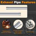 A-KARCK Mild Steel Mandrel Bends 16 Pcs, 2 Inches DIY Custom Exhaust Tubing Pipe Straight & U-Bend Kit, Universal Fit