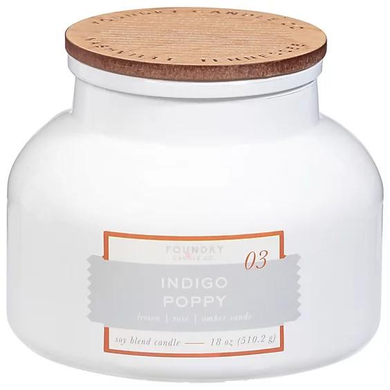 Foundry 18oz Jar Candle Indigo Poppy
