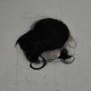 LEOSA Black Bob Curly Wig Lace Front Short Full Lace Side Part Wig for Black Women Short Lace Hair Replacement Wig Synthetic Hair Daily Use