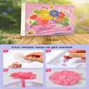 KYWYOYOU BloomJoy Magic Petal Flower Art Kit  DIY Paper Flower Craft Kit for Kids, Create 3D Blossoms with Dyed Petals, Watercolor Coloring Set for Creative Art, Gift for Girls Ages 612 (1 Set)