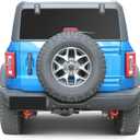 Linskip Tow Hook D Ring Covers Compatible with 2021-2025 2026 Ford Bronco Accessories, Rear Bumper Tow Hook Rubber Sleeve Protectors for Bronco Raptor Accessories(Red)