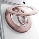 TORRAS 2025 Flagship Magnetic Phone Grip Ring Holder Kickstand [2-Sided Magnetic] [360 Rotation] Fit for MagSafe Accessories for iPhone 17 16 15 14 13 12 11 Samsung, Google, Dusty Rose Gold