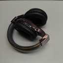 QearFun Kids Bluetooth 5.3 Headphones, Wireless Metallic Gradient Headset, Lightweight Foldable On Ear Headphones with Aux Cord, Fast Charging, Built-in Mic, for School/Travel/Tablet/iPad (Black)