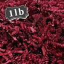 ZEBMOON 1 LB Dark Red Crinkle Cut Paper Shred Filler Great for Gift Wrapping, Basket Filling, Birthday, Wedding, Halloween, Thanksgiving, Christmas Day, New Year Party Decorations Filling Supplies