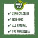 PURE VIA Stevia Sweetener Packets, Sugar Substitute, Natural Sweetener, Zero Calorie Natural Sweetener Packets, 1,000 Count (EXP 06/11/29)