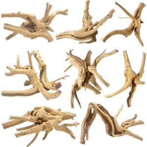 Jorewood Natural Small Spiderwood Driftwood for Aquarium Decor Rptile Fish Tank Decoration Assort Branch 4-7'' 8 Pcs