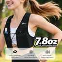 Running Vest for Women Men, USA Design, Lightweight Hydration Vest, Adjustable Elasticated Crisscrosses, Front Phone Pocket, Running Vest with 500ml Soft Flask for Marathon, Training Runs