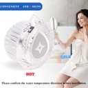 3 x Shower Handle, Compatible with Moen 100710 Series Thermostatic Single Bathtub and Shower Replacement Handle Kit, White with Water Drop Knob Insert, 1 Piece Pack