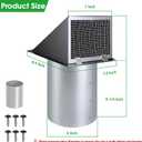 6 Inch Hooded Wall Vent with Screen and Damper,6 Inch Wall Exhaust Vent Cover Dryer Ventilation Cap Exterior for Kitchen Range Hood Air Exhaust,External Extractor w/Non Return Flap,Galvanized Steel