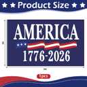 250th Anniversary Flag Double Sided 3 x 5 ft Anniversary United States Semiquincentennial Grommet Independence Day 4th of July Patriot Outdoor Garden Banner(Simple)