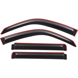 Lightronic Extra Durable Clip-on in-Channel Auto Vent Window Visor, Fits 2009-2015 Honda Pilot, UV Protection Rain Guard, Original Wind Deflector, No-Drill Easy Install, Dark Smoke, 4-Pcs