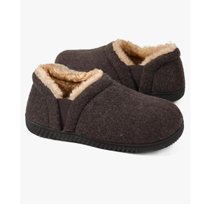 Zizor Men's Comfy Caterpillar Slippers Indoor Outdoor House Shoes, Warm Soft Knit Upper Fuzzy Fleece Lined Memory Foam Sole with Hard Bottom, Size 8