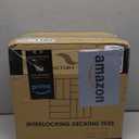 Acacia Wood Decking Tiles 9PCS - Easy Snap Interlocking Deck Tiles for Patio Poolside Balcony Decor - All Weather Waterproof Flooring for Indoor & Outdoor (Round Joints) (12x12", 4. Natural Acacia - 12 Slats)